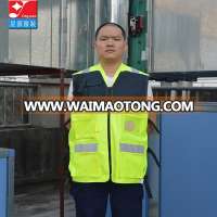 HIgh quality construction roadway safety blue high visibility vest