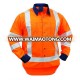 High visibility fluorescent Yellow Navy reflective safety work shirt in china work shirts suppliers